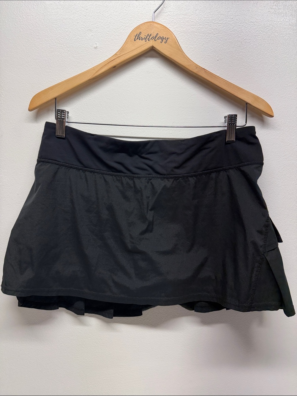 Lululemon Set The Pace Skirt Lined Shorts Mini Pleated Athletic Stretch Black 8